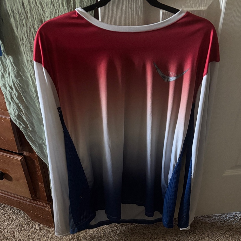 Reel Legends Red and Blue Long Sleeve Tee